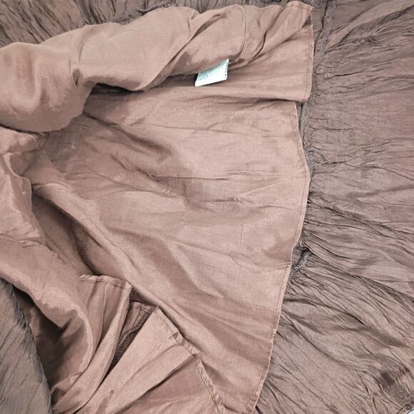 Cache Vintage Y2K Broomstick Sequin Skirt Sz 4 Brown Satin Boho Glam Festival - Picture 12 of 13